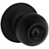 Kwikset Regina Single Cylinder Keyed Entry Door Knob Set with Round Rose from the Safe Lock Collection Matte Black