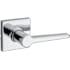 Kwikset Safe Lock by Kwikset Daylon Passage Door Lever Set with Square Rose Bright Chrome