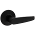 Kwikset Winston Passage Door Lever Set with Round Rose from the Safe Lock Collection Matte Black