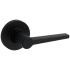 Kwikset Daylon Passage Door Lever Set with Round Rose from the Safe Lock Collection Matte Black