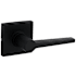 Kwikset Daylon Passage Door Lever Set with Square Rose from the Safe Lock Collection Matte Black