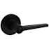 Kwikset Daylon Privacy Door Lever Set with Round Rose from the Safe Lock Collection Matte Black