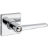 Kwikset Safe Lock by Kwikset Daylon Privacy Door Lever Set with Square Rose Bright Chrome
