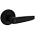 Kwikset Winston Privacy Door Lever Set with Round Rose from the Safe Lock Collection Matte Black