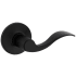 Kwikset Layton Right Handed Non-Turning One-Sided Dummy Door Lever with Round Rose from the Safe Lock Collection Matte Black