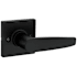 Kwikset Winston Non-Turning One-Sided Dummy Door Lever with Square Rose from the Safe Lock Collection Matte Black