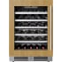 Landmark 24 Inch Wide 45 Bottle Capacity Single Zone Wine Cooler with Alternating (Blue, White, Amber) LED lighting, Door Alarm, Touch Control Panel and Lockable Left Hinged Door Panel Ready