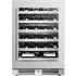 Landmark 24 Inch Wide 44 Bottle Capacity Single Zone Wine Cooler with Alternating (Blue, White, Amber) LED lighting, Door Alarm, Touch Control Panel and Lockable Right Hinged Door Stainless Steel