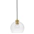 Lark Rumi 1 Light 9" Wide Mini Pendant Lacquered Brass