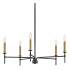 Lark Hux 5 Light 28" Wide Taper Candle Chandelier Black