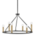 Lark Lazlo 6 Light 24" Wide Ring Chandelier Black