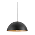 Lark Lou 1 Light 22" Wide Pendant with Steel Shade Black / Lacquered Brass