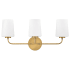Lark Kline 3 Light 24" Wide Bathroom Vanity Light with Etched Opal Glass Heritage Brass