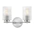 Lark Mabel 2 Light 14" Wide Vanity Light with Clear Hobnail Glass Chrome