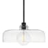 Lark Maisie 15" Wide Pendant with Clear Glass Shade Black