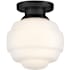 Lark Penny 9" Wide Semi-Flush Globe Ceiling Fixture Black