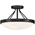 Lark Gus 3 Light 15" Wide Semi-Flush Ceiling Fixture Black