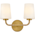 Lark Kline 2 Light 14" Wide Vanity Light Lacquered Brass