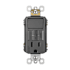 Legrand Radiant 15 Ampere Tamper Resistant Self-Test GFCI Electrical Outlet and Single Pole Light Switch Black