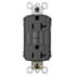 Legrand Radiant 20 Ampere Tamper Resistant Weather Resistant Self-Test GFCI Electrical Outlet Black