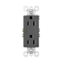 Legrand radiant 15 Ampere Decorator Electrical Outlet Black