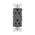 Legrand Radiant 15 Ampere Tamper Resistant Decorator Electrical Outlet Black