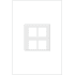 Legrand Wall Frame with 4 Keystone Data Connection Ports - White White