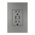 Legrand adorne 15 Ampere Tamper Resistant Electrical Outlet with USB-A Ports and Wall Plate Magnesium