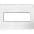 Legrand adorne Real Materials Metal 3-Gang Light Switch / Outlet Cover Wall Plate Mirror White on White