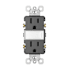 Legrand Radiant 15 Ampere Tamper Resistant Decorator Electrical Outlet with Night Light Black