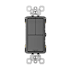 Legrand Radiant 15 Ampere Combination Single Pole/Single Pole/3-Way Light Switch Black