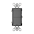 Legrand Radiant 15 Ampere Combination Single Pole/Single Pole Light Switch Black