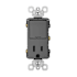 Legrand Radiant 15 Ampere Combination Tamper Resistant Outlet and 3-Way Light Switch Black