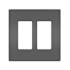 Legrand Radiant 2-Gang Decorator Rocker Light Switch / Outlet Cover Wall Plate Black