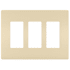 Legrand Radiant 3-Gang Decorator Rocker Light Switch / Outlet Cover Wall Plate Ivory