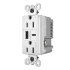 Legrand radiant 15 Ampere Tamper Resistant Weather Resistant Electrical Outlet with Ultra-Fast USB-C Charging Ports White