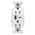 Legrand radiant 15 Ampere Spec Grade Tamper Resistant Weather Resistant Electrical Outlet with Ultra-Fast USB-C Charging Ports White