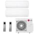 LG 18K BTU Cooling 20 SEER2 Two Zone Wall Mount Mini Split Package with Inverter Technology and Jet Temperature Control White