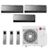 LG 28.4K BTU Cooling 20 SEER2 Three Zone Wall Mount Mini Split Package with Inverter Technology and Automated Operation Smoked Charcoal