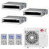 LG 28.4K BTU Cooling 18.5 SEER2 Three Zone Concealed Duct Mini Split Package with 9K + 9K + 9K Indoor Units White