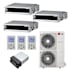 LG 36K BTU Cooling 19 SEER2 Three Zone Concealed Duct Mini Split Package with 12K + 12K + 18K Indoor Units White