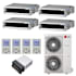 LG 36K BTU Cooling 19 SEER2 Four Zone Concealed Duct Mini Split Package with 9K + 9K + 9K + 12K Indoor Units White