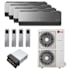 LG 42K BTU Cooling 21.5 SEER2 Four Zone Wall Mount Mini Split Package with Smoked Charcoal 9k + 9k + 12k + 12k Indoor Units Smoked Charcoal