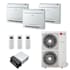 LG 42K BTU Cooling 21.5 SEER2 Three Zone Floor Console Mini Split Package with 9K + 15K + 15K Indoor Units White