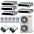 LG 48K BTU Cooling 18.5 SEER2 Five Zone Concealed Duct Mini Split Package with 12K + 12K + 12K + 12K + 12K Indoor Units White