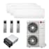 LG 48K BTU Cooling 20.5 SEER2 Three Zone Wall Mount Mini Split Package with LGRED 12k + 15k + 24k Indoor Units White