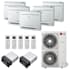 LG 48K BTU Cooling 20.5 SEER2 Five Zone Floor Console Mini Split Package with LGRED 9K + 12K + 12K + 12K + 15K Indoor Units White