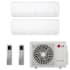 LG 24K BTU Cooling 22.5 SEER2 Two Zone Wall Mount Mini Split Package with 9k + 12k Indoor Units White