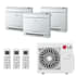 LG 32.8K BTU Cooling 21.5 SEER2 Three Zone Floor Console Mini Split Package with 9K + 9K + 12K Indoor Units White