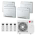 LG 32.8K BTU Cooling 21.5 SEER2 Four Zone Floor Console Mini Split Package with 9K + 9K + 9K + 12K Indoor Units White